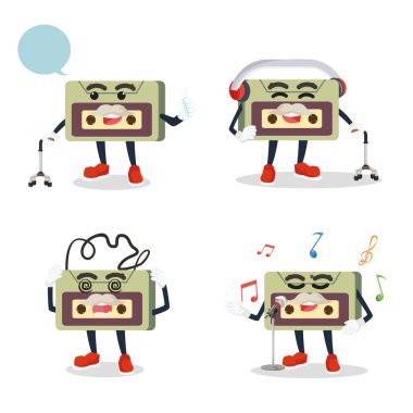 eski ses bandı çizgi film seti