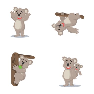 Koala karikatür çizim tasarım ayarla