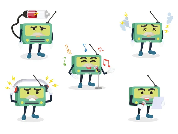 Radio cartoon decorontwerp afbeelding — Stockvector