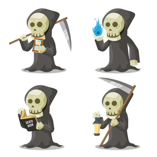 Grim reaper illustratie decorontwerp — Stockvector