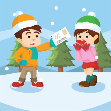 mektubu Noel babaya gösterilen çocuk