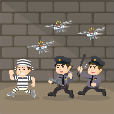 Polis kovalayan mahkum drone ile