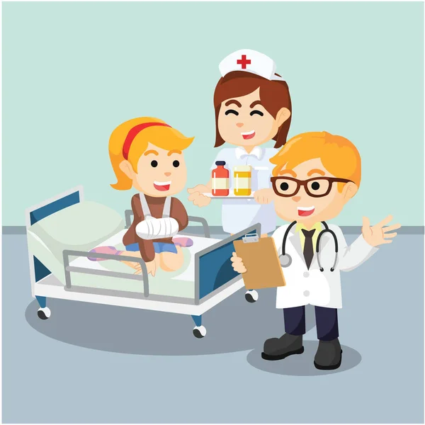 Médico visitando paciente ilustración diseño — Vector de stock