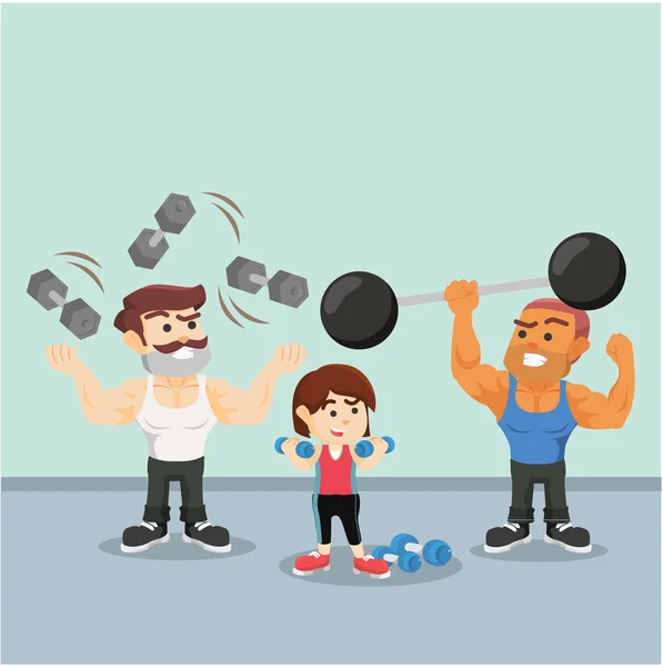 Body builder showing off their strength — Stock Vector