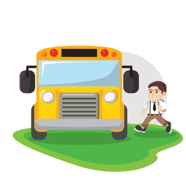 okul otobüsü illüstrasyon tasarımı