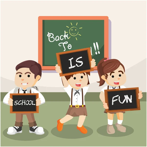 School is fun illustration design — Stock Vector