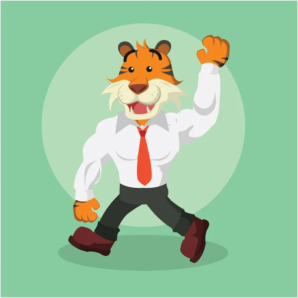 Tigerbusiness Illustration Design — Stockvektor