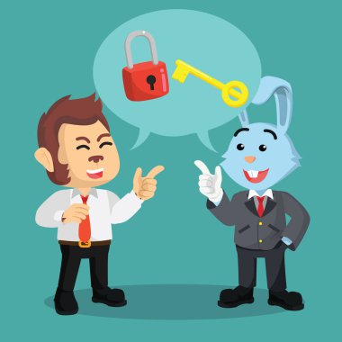 iş tavşan ve iş maymun Anahtarcı sohbet kilidi