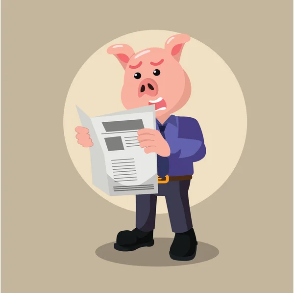 비즈니스 돼지 나쁜 소식 — 스톡 벡터
