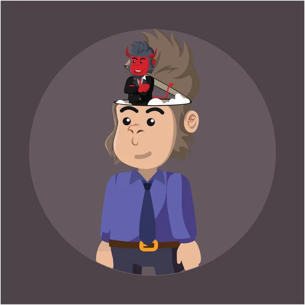 Entreprise gorille diable tête — Image vectorielle