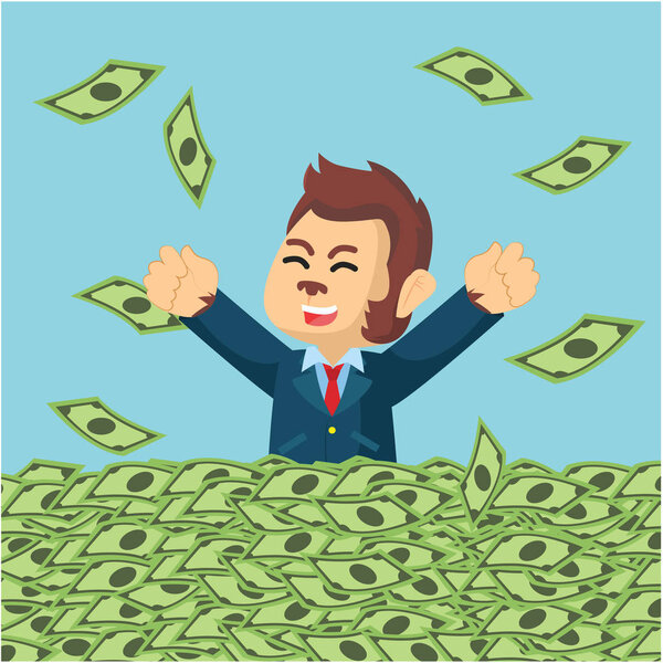 бизнес обезьяны счастливые деньги купание
