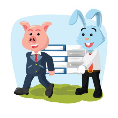 iş domuz ve tavşan kitap taşıma