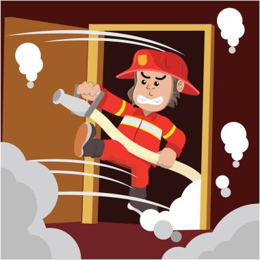 goril itfaiyeci parçalanmış kapı