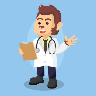 Doktor maymun çizim tasarım