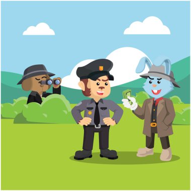 Dedektif köpek soruşturma yozlaşmış polis maymun