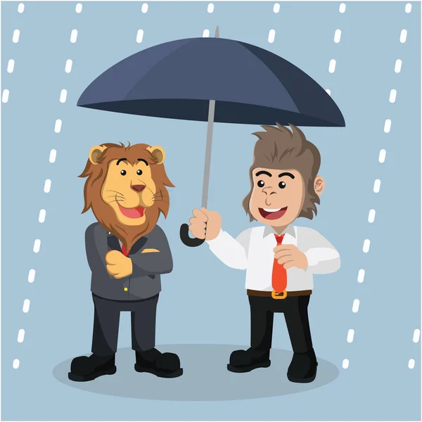 Covering under umbrella illustration design — Stock Vector