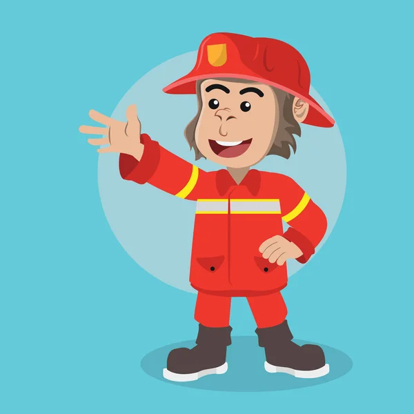 Gorila bombero ilustración diseño — Vector de stock