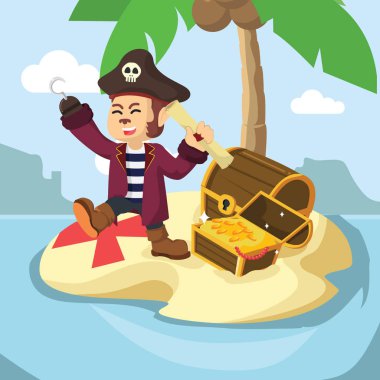 maymun korsan sonunda treasure Island buldum