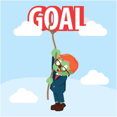 zombi işadamı tırmanma hedefe çalışıyor