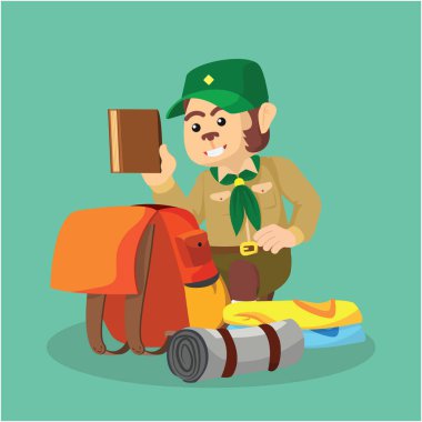 maymun izci illüstrasyon tasarımı ambalaj