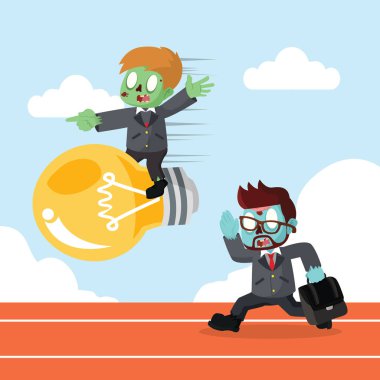 Zombie işadamı rakip renk