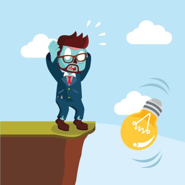 zombi işadamı ampul uçurumdan düşüyor