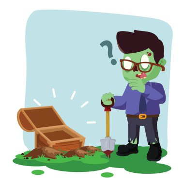 zombi işadamı boş göğüs ile