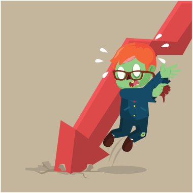 zombi işadamı evading düşen grafik