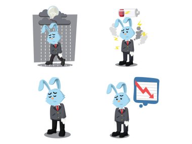 küme iş tavşan yorgun karikatür