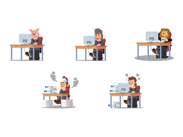 商业动物工作盈方计算机动画设置 — 图库矢量图片