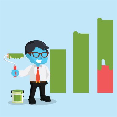 Mavi işadamı repainting grafiği