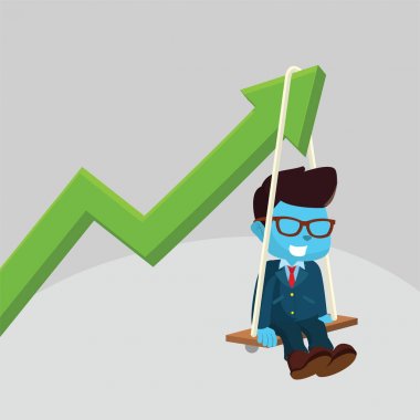 Mavi işadamı kadar yükselen grafiği ile