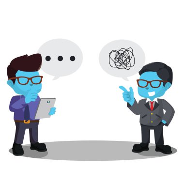 Mavi işadamı onun iş arkadaşınız anlamıyorum