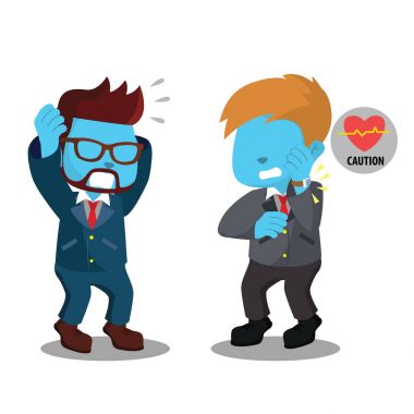 Mavi işadamı smartwatch bildirmek düşük kalp atışı