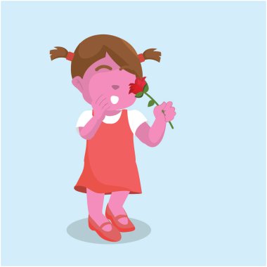 pembe kız holding çiçek