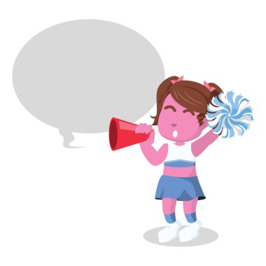 pembe amigo megafon ve belirtme çizgisi ile tezahürat