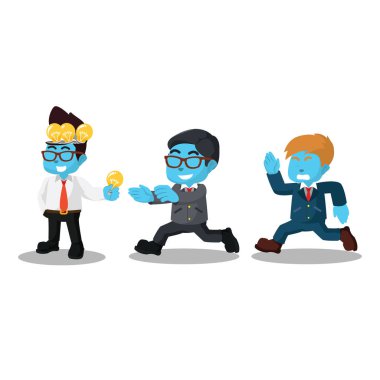 Mavi işadamı için fikir çalışan