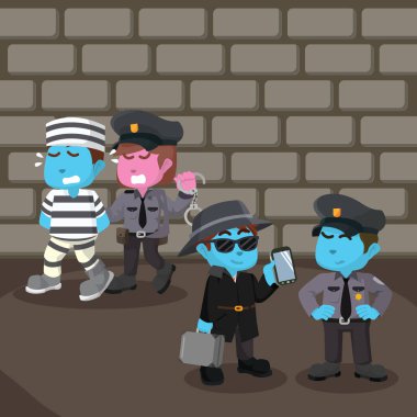 suç mahalli illüstrasyon tasarımı