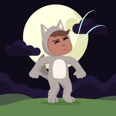 gece uluyan Afrika kurt adam