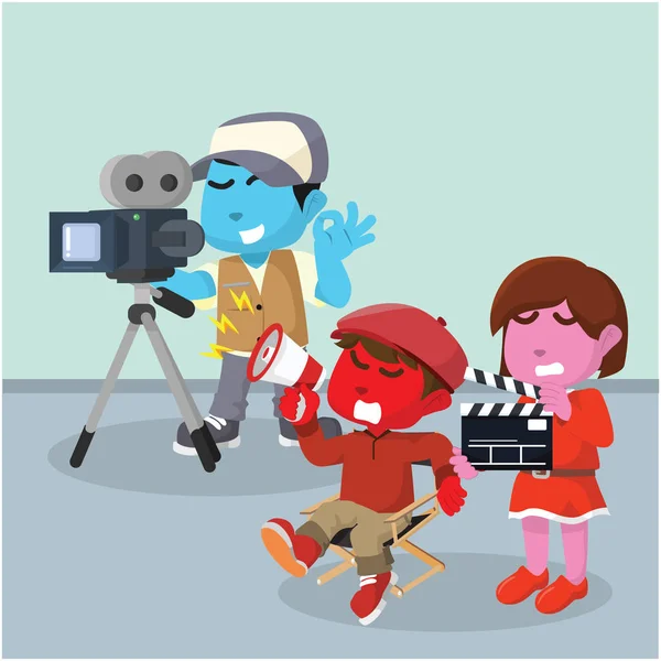 Filmteam Illustration Illustration — Stockvektor