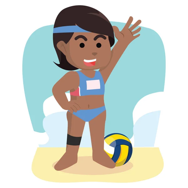 Joueuse Africaine Volley Ball — Image vectorielle