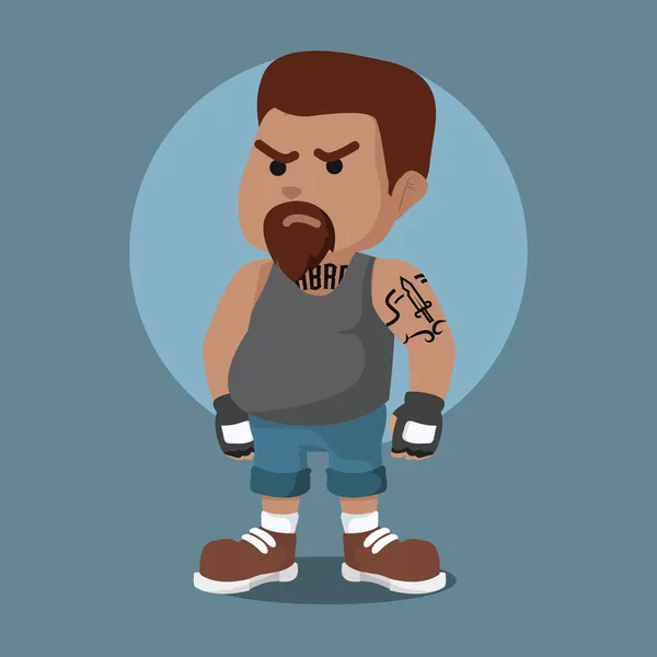 Africano Thug Ilustración Diseño — Vector de stock