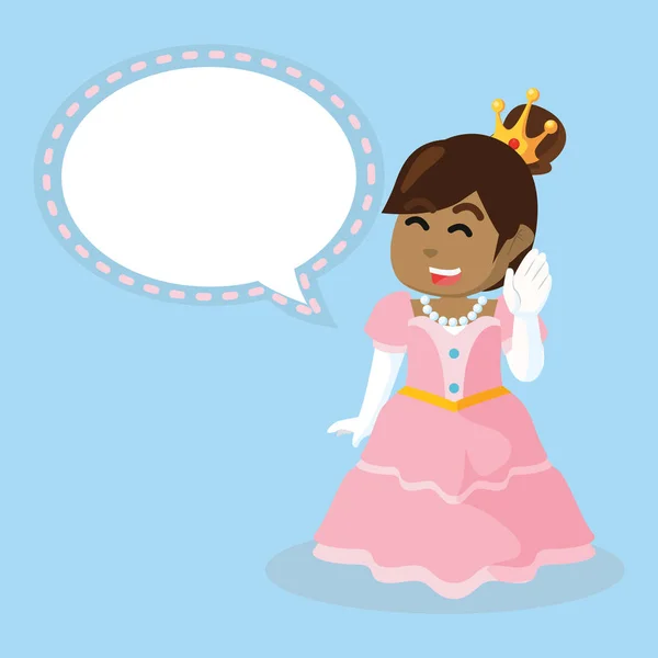 Fröhliche Afrikanische Prinzessin Mit Lektion — Stockvektor