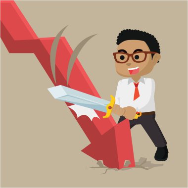 Afrika işadamı Ward grafik yok