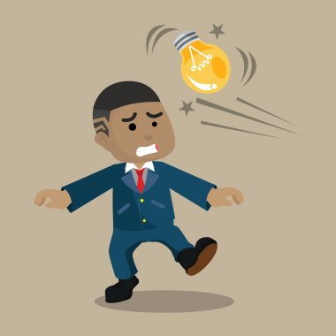 Afrika işadamı ampul ile kazaya