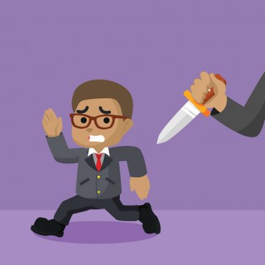 Afrika işadamı elinden bıçağı ile çalıştırın