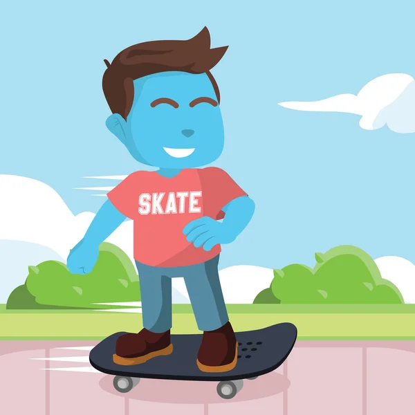 Skaterboy Toboggan Piéton — Image vectorielle