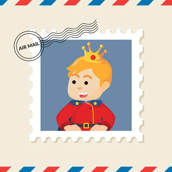 王子航空メールの封筒の切手 — ストックベクタ
