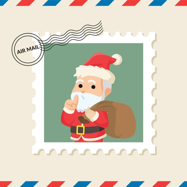 Sinterklass Postzegel Lucht Mail Envelop — Stockvector