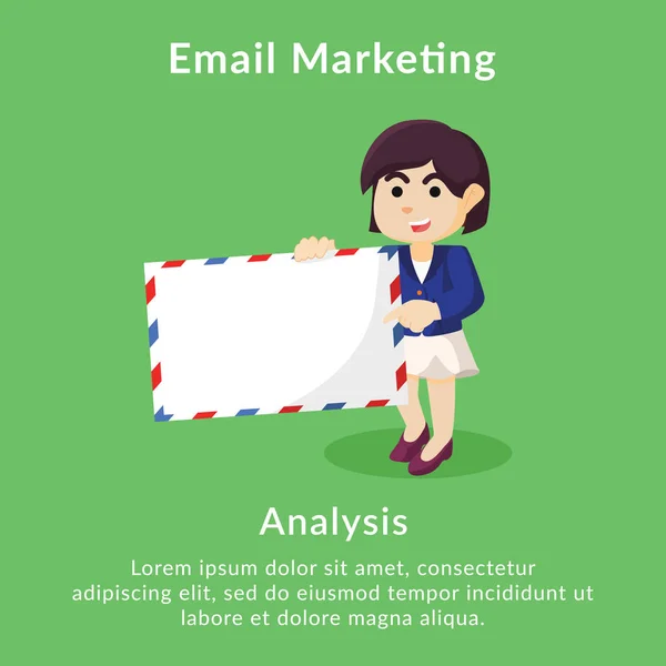 Email Marketing Analysis Business Description — Stock Vector